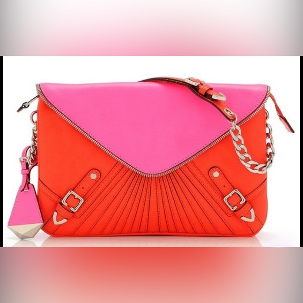 Rebecca Minkoff Neon Pink and Orange Shoulder Bag/Clutch